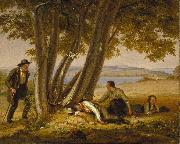 William Sidney Mount Caught Napping (Boys Caught Napping in a Field) USA oil painting artist